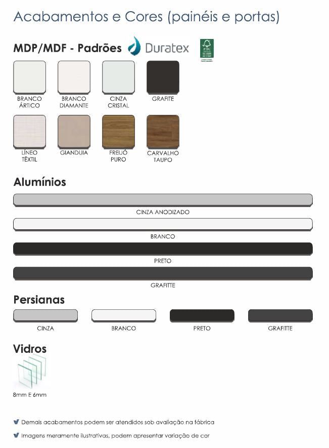 Divisória Cellus Linha Prime 85mm - Vidro Duplo