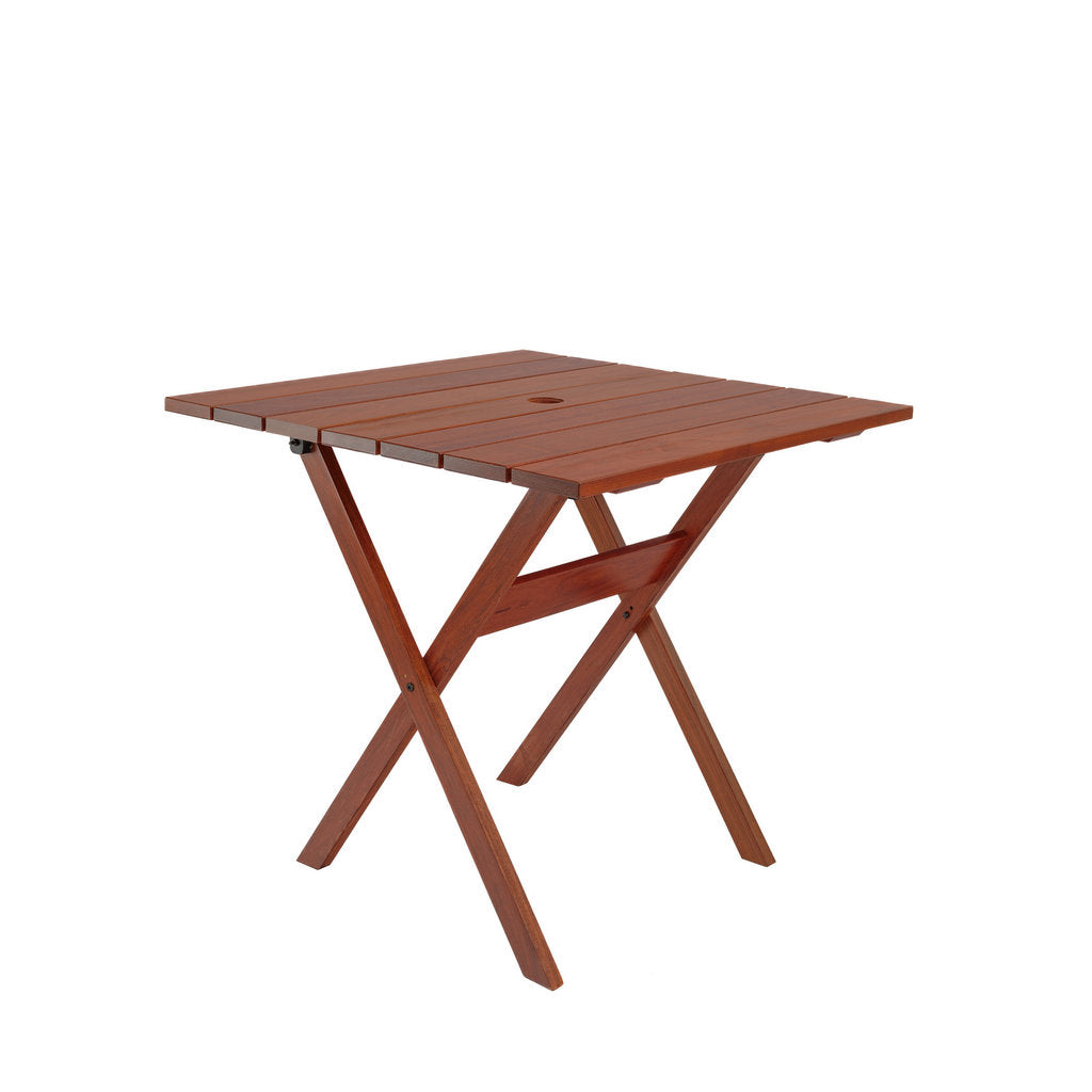 Mesa Dobrável Tramontina Lanati Quadrada em Madeira Jatobá 80 cm FSC